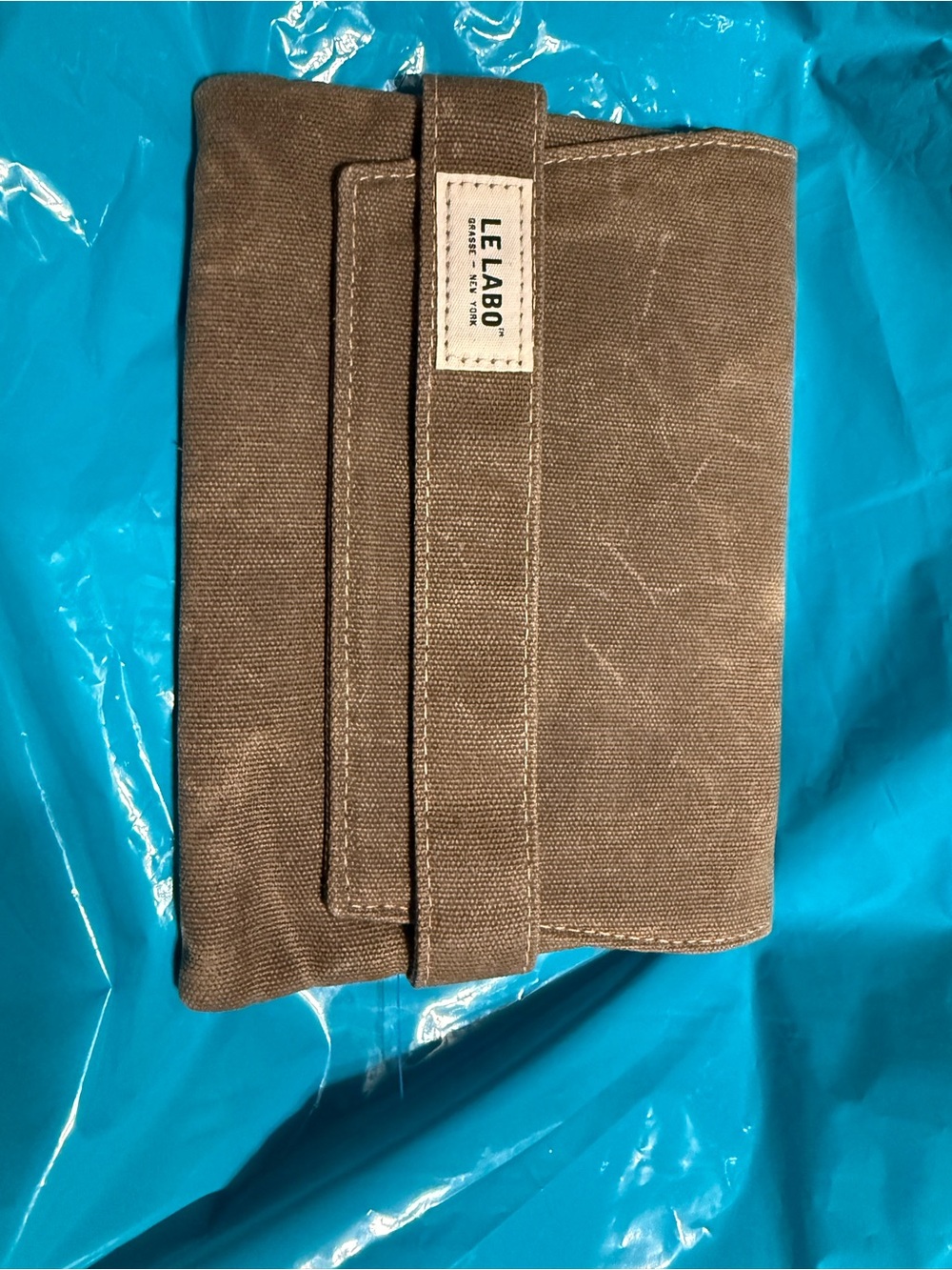 Le Labo Brown Canvas Pouch with Wrap Strap
